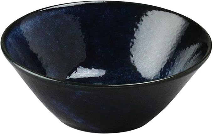 Aito Seisakusho 567-503 Mino Ware Natural Color Dinnerware Set Living Alone 6-Piece Set Navy Blue Dishwasher and Microwave Safe Made in Japan