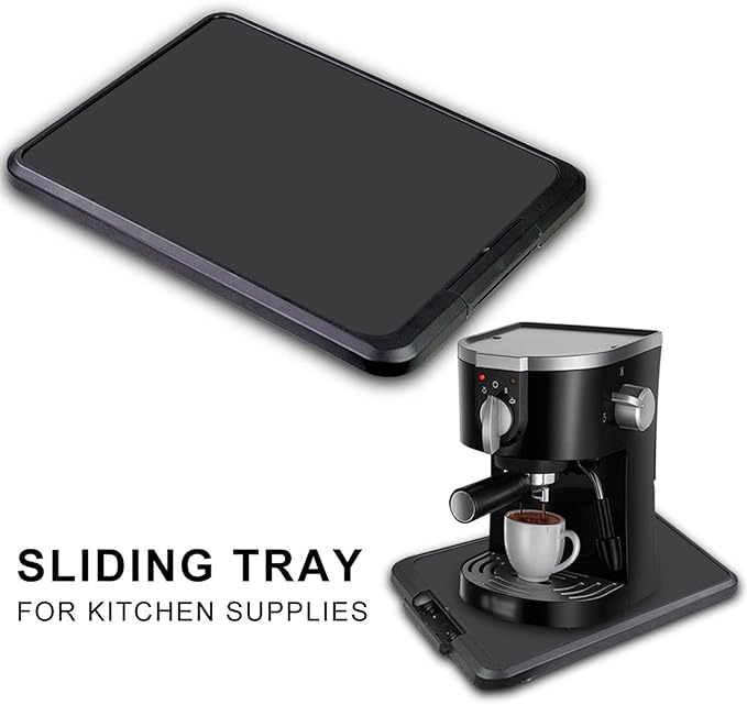 Topyond Maximize Countertop Space with Our Coffee Machine Sliding Tray - Stay Organized and Effortlessly Access Your Coffee Maker - Non-Slip Surface for Stability and Durability