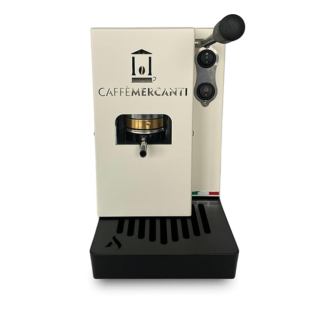 Caffe Mercanti ESE Pod Espresso Machine 44mm Single-Serve Coffee Maker 15 Bar White