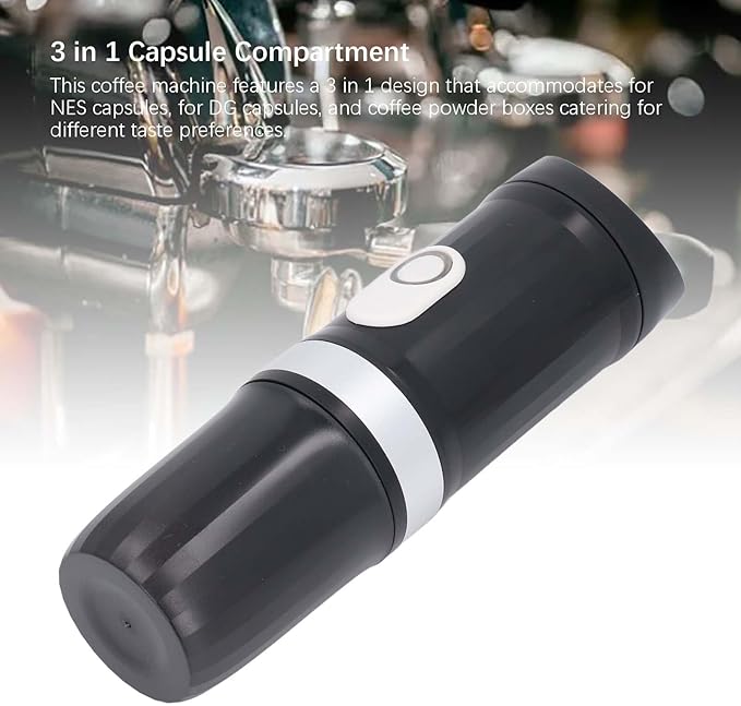 Mini Coffee Maker 20Bar Self Heating Cordless Portable Capsule Coffee Machine for Outdoor Travelers