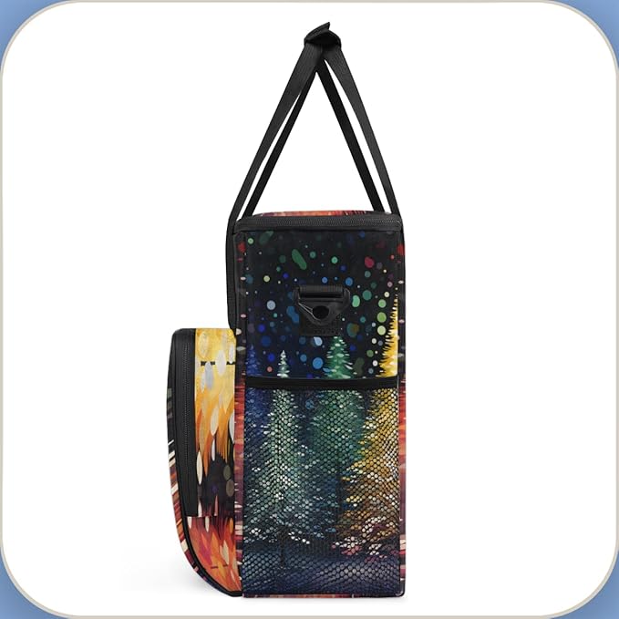 Christmas Tree Coffee Maker Carrying Bag Modern Tree Travel Storage Bag Compatible with K-Mini or K-Mini Plus Single Serve Coffee Brewer Carrying Case with Multiple Pockets &amp Shoulder Strap