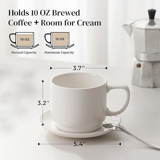 DOWAN 12OZ Coffee Cups and Pour Over Coffee Maker