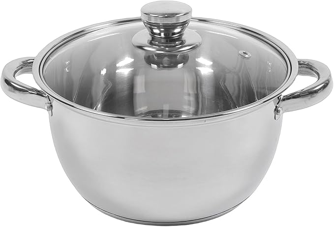 Pissente 15Pcs Stainless Steel Cookware Set Kitchen Cooking Essentials with Lids High Temperature Cookware Ideal for Everyday Use