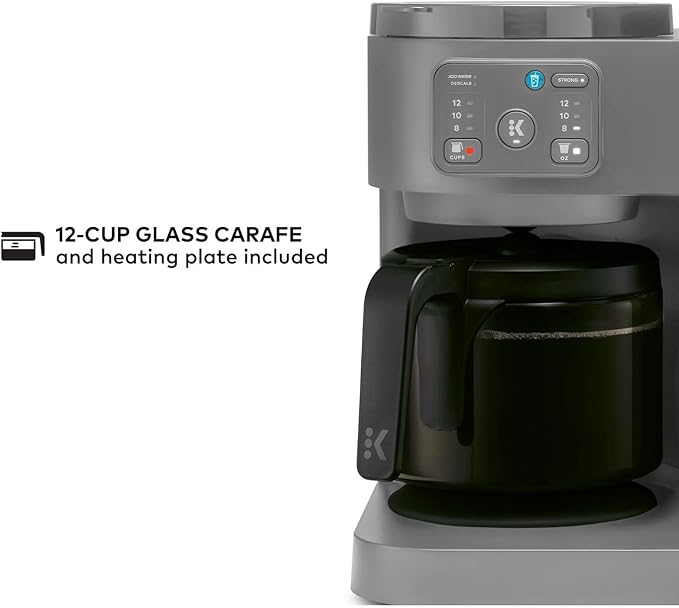 K-Duo Essentials Coffee Maker for Hot and Iced Drinks Single Serve KCup Pod Brewer and 12 Cup Carafe Drip Coffee Pot 72 oz Water ReservoirPause &amp Pour Feature Perfect for Home &amp Office Use
