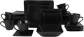 10 Strawberry Street Nova Square 30 pc Dinnerware Set Matte Black