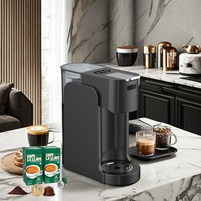 20 Bar Pump Machine 3S Fast Heating 4-in-1 Capsule Coffee Maker 800ml Tank Auto Shut-Off for Home Office (WhiteUS standard)