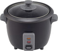 4 Cup Electric Rice Cooker with Auto Warm Function – Non-Stick Pot One-Touch Operation Glass Lid Includes Paddle &amp Measuring Cup – Black Compact Steamer for Rice Quinoa Oats &amp More