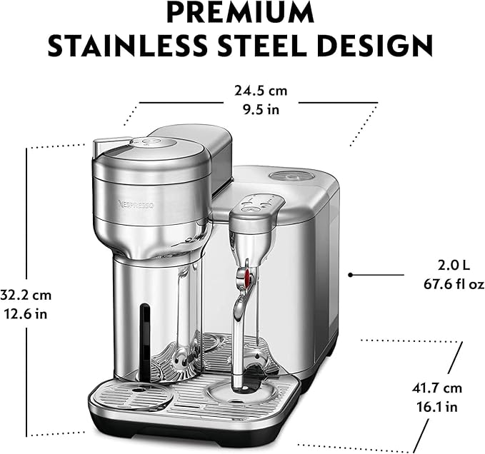 Nespresso Vertuo Creatista Coffee and Espresso Maker by Breville Brushed Stainless Steel Descaling Kit