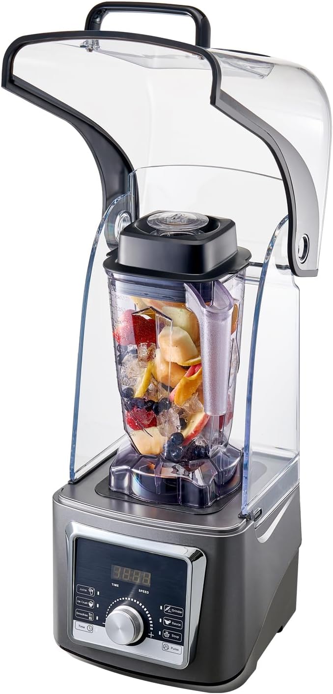 Happybuy 1400W Professional Blender for Smoothies 85 oz Capacity Multi-Functional Kitchen Blender with Noise Cover Perfect for Smoothies Milkshakes and Juices