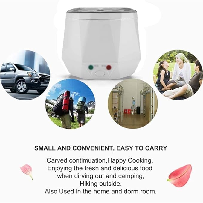 Rice Cooker Mini Rice Cooker Electric Food Steamer Portable Travel Steamer Small All-in-1 Multi Cooker Stainless Waterproof Non-Stick Pot