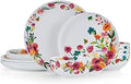 Mikasa Karina Bone China Lightweight Chip Resistant 12 Piece Dinnerware Set Service for 4