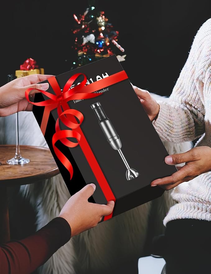 1000W Powerful Immersion Blender handheld 2025 New Update Hand Blender with 25-Speed Scratch-Resistant Corded Hand Mixer with Heavy-Duty Copper Brushless Motor and Gift Box