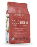 Lifeboost Dark Cold Brew Coffee - Single Origin Non-GMO USDA Organic Low Acid Coarse Ground Coffee for Cold Brew - 3rd Party Tested For Mycotoxins &amp Pesticides - 12 Ounces
