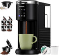 SHARDOR 3 in 1 Coffee Maker K Cup Coffee Maker Compatible with Ground Coffee &amp Teas Single Serve Coffee Machine 6–14oz Brew Sizes 40oz Detachable Water Reservoir Descale Settings Black