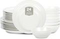 Stone Lain Orbit 24-Piece Dinnerware Set Stoneware White