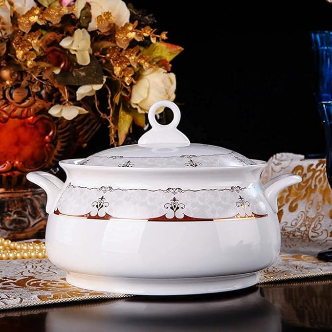 Ceramics Dinnerware Set 56 Pieces Luxury Bone China Dinner Sets/Porcelain Combination Set - Plates and Bowls Sets for Wedding Gifts
