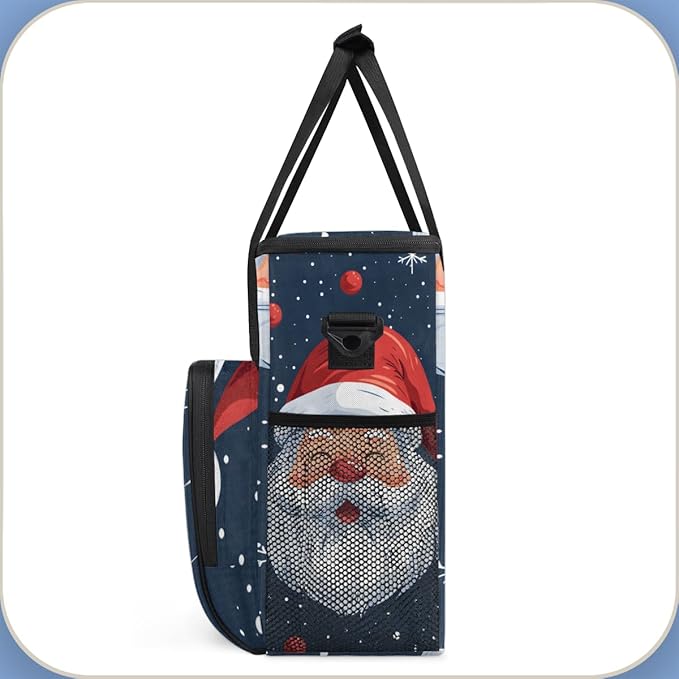Dreamy Santa Claus Coffee Maker Carrying Bag Cartoon Santa Claus Travel Storage Bag Compatible with K-Mini or K-Mini Plus Single Serve Coffee Brewer Carrying Case with Pockets &amp Shoulder Strap