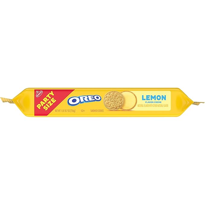 OREO Lemon Creme Sandwich Cookies Party Size 8-26.7 oz Packs