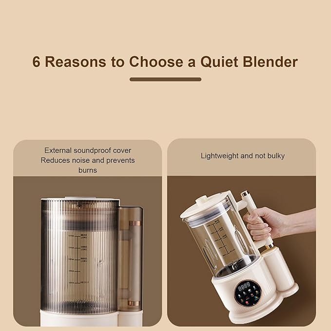 AYNEFY Electric Juicer1500ML Quiet Versatile Round Screen Milkshakes Blender Soy Milk Maker Machine with 8 Preset Programs Heat Preservation Function for Smoothie Soy Milk Hot Soup