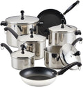 Farberware Classic Stainless Steel Cookware Pots and Pans Set 15-Piece50049Silver