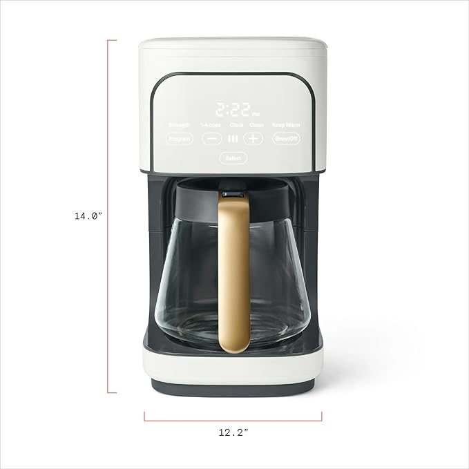 12 Cup Programmable Coffee Maker by Drew Barrymore White Icing
