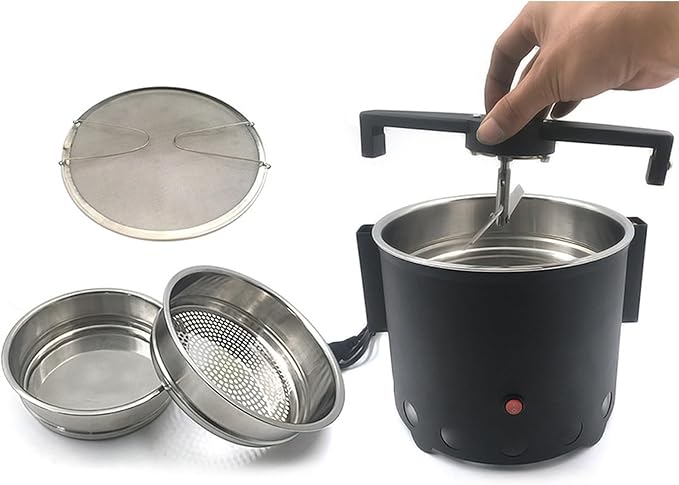Electric Coffee Bean Cooler 600g Fast Roaster Cooling Machine Coffee Bean Cooling Plate with Stainless Steel Filter Radiator with Stirring Rod (Size : 5mm Screen)