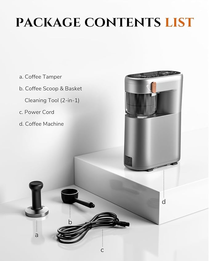 C1 Compact Mini Espresso Machine with Ground Coffee Rechargeable Portable Espresso Maker Electric Small Espresso Machine for Travel RV Car Camping Hiking Office Home Use Coffee Maker with Rich Crema