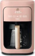 B by Drew Barrymoree Coffee Maker 14-Cup Programmable with Touchscreen 1-4 Cup Setting &amp Keep Warm (Rose)