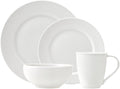 Godinger Dinnerware Set 4 Dinner Plates 4 Salad &amp Appetizer Plates 4 Soup Bowls &amp 4 Coffee Mugs 16 Piece Set Pique Collection