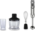 Megawise HB-2080 1000W 5-in-1 Immersion Hand Blender Powerful Stick Blender with Variable Speed &amp Turbo Stainless Steel Shaft &amp Blades Includes Whisk Frother Chopper Bowl &amp Beaker