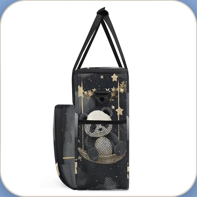 Panda Coffee Maker Carrying Bag Cloud and Star Portable Travel Storage Tote Bag Compatible with K-Mini or K-Mini Plus Single Serve Coffee Brewer Carrying Case with Multiple Pockets &amp Shoulder St