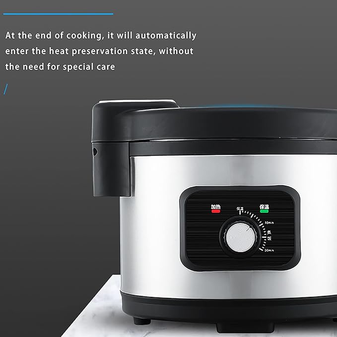 Commercial Rice Cooker WarmerStainless Steel Electric Rice Cooker13L High Capacity for 10-25 PeopleHousehold Rice CookerAutomatic Rice Cooker with Non-Stick Panfor Restaurants Hotels