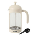 Mr. Coffee Retro Brew French Press Coffee Maker 31-Ounce Glass Carafe with High Heat Resistant Durable Borasilicate Glass &amp Cream Frame and Plunger Includes Coffee Scoop