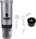 Portable Coffee Maker Compact Travel Coffee Machine with Automatic Heating 120ml Stainless Steel Coffee Maker for Camping Office Home
