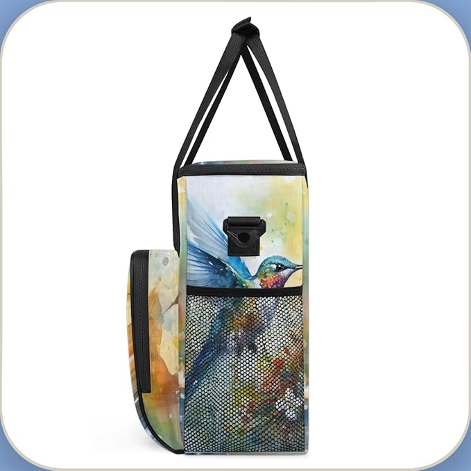 Abstract Bird Coffee Maker Carrying Bag Romantic Bird Travel Storage Bag Compatible with K-Mini or K-Mini Plus Single Serve Coffee Brewer Carrying Case with Multiple Pockets &amp Shoulder Strap