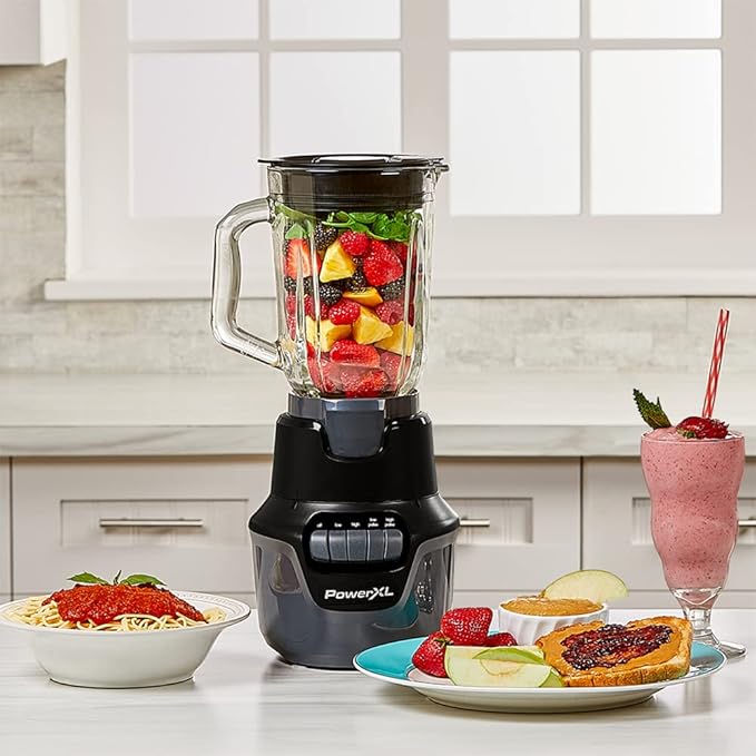 PowerXL Boost Blender 4 Speed 800 Watts 48-oz Glass Jar Black