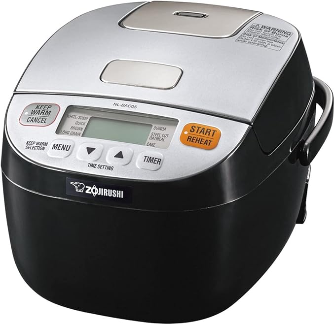 Zojirushi 612252-NL-BAC05SB Micom Rice Cooker and Warmer Silver Black