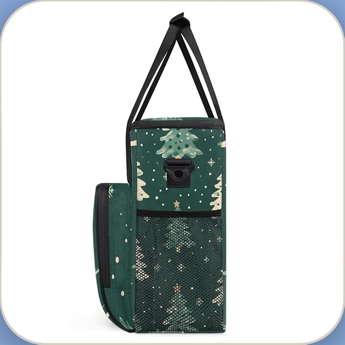 Fantastic Tree Christmas Coffee Maker Carrying Bag Travel Storage Bag Compatible with K-Mini or K-Mini Plus Single Serve Coffee Brewer Carrying Case with Multiple Pockets &amp Shoulder Strap