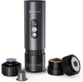 Maestri House 150W Espresso Maker with 2-3 Min Fast Self-Heating Portable Travel Espresso Coffee Machine with Small Tea Cup Also Holder for NS Capsule &amp Ground Coffee for Car Camping RV Hiking