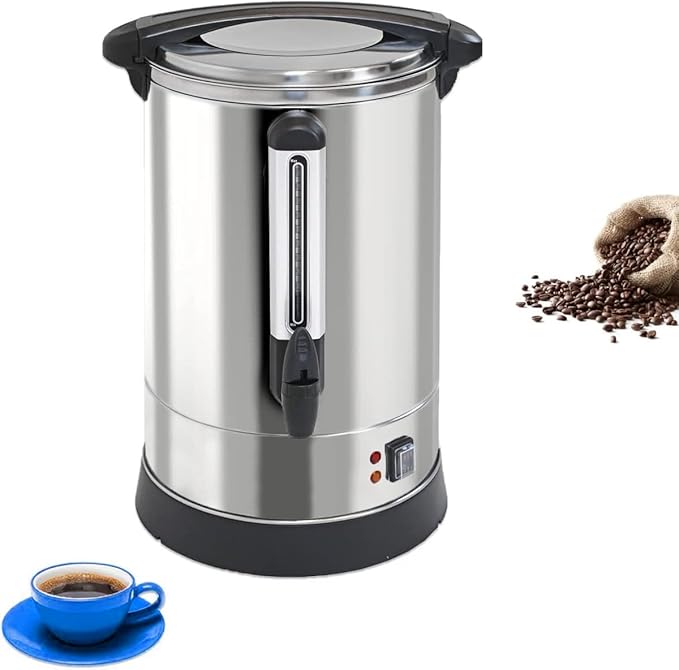 100-Cup XL Commercial Coffee Urn | Stainless Steel Coffee Maker Hot Beverage Dispenser for Catering &amp Events | Extra Large Commercial Size Coffee Brewer Broiler
