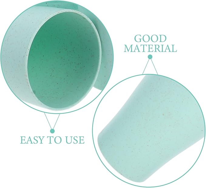 12pcs Wheat Straw Dinnerware Set with Plates and Bowls Microwave Safe Lightweight Reusable Eco-Friendly Tableware for Camping and Outdoor Use (Green)