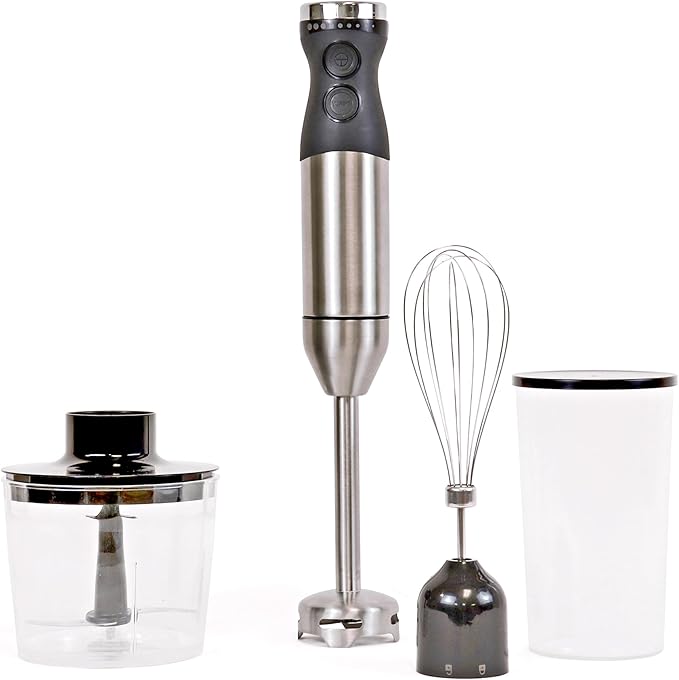 Kenmore Immersion Blender - Handheld Stick Mixer Electric Hand Blender with Stainless Steel Shaft Whisk Variable Speed for Smoothies Milkshakes Baby Food Puree Batidora de Inmersión