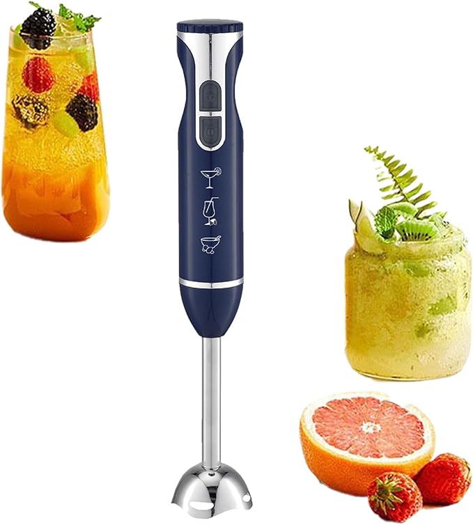 Hand Blender - 1000W Handheld Kitchen Wand Cordless Egg Beater Durable Multi Speed Appliance | Kitchen Hand Mixer for Baking babys Food Jams Puree Meat Cream Camping Tomato Sauce Mayonnaise Fruits