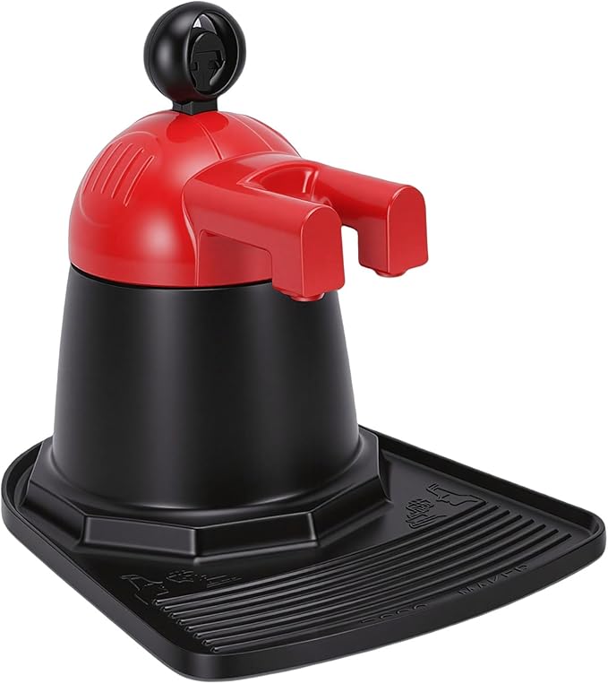 Double Spout Coffee Maker Efficient Lightweight Design for Quick Brewing for Home Aluminum Alloy BlackRed