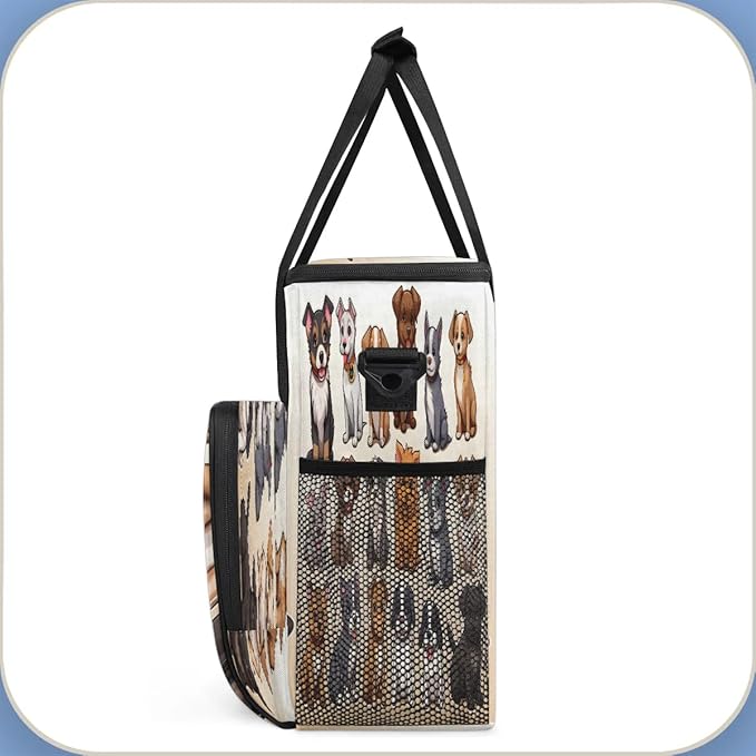 Cartoon Dog Cute Coffee Maker Carrying Bag for Keurig K-Mini or K-Mini Plus Storage Portable Coffee Maker Travel Bag