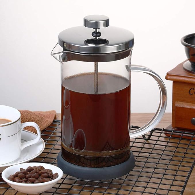 Coffee Press Filtration Stainless Steel Drinkware Manual Coffee Maker Tea Pot Portable French Press Pots(600ml)