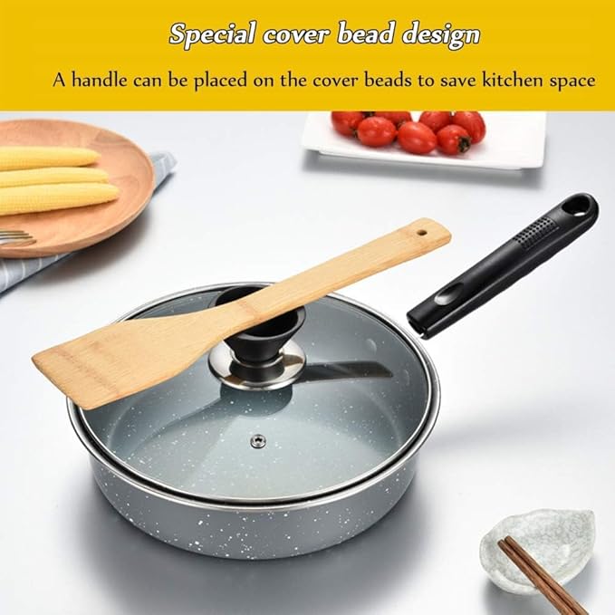 Kitchen Cooking Sets 3pcs Non Stick Cookware Sets Wok Soup Pot with Lid Frying Pan for All Stoves Cooking Pot Cookware Sets