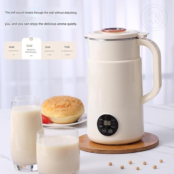 QHBDJX Mini Multi-Functional Wall Breaking Machine 110V/220V Household Soy Milk Machine Fully Automatic Food Supplement Machine
