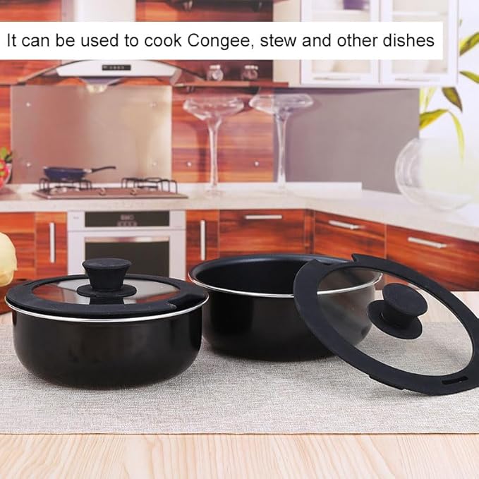 4Pcs Kitchen Cookware Set Nonstick Pots and Pans Set with Detachable Handle Aluminum Alloy Cookware Sets for All Hobs Stackable Design Dishwasher/Oven Safe