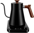 Gooseneck Electric Kettle with Temperature Control 0.9L Pour Over Coffee Kettle 1200W Fast Boil Stainless Steel Interior Auto Shut-Off &amp Boil-Dry Protection for Coffee and Tea (black)